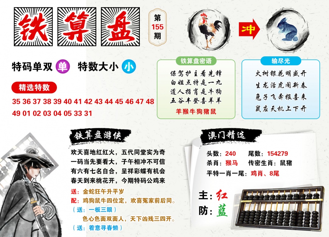 2026155铁算盘预测