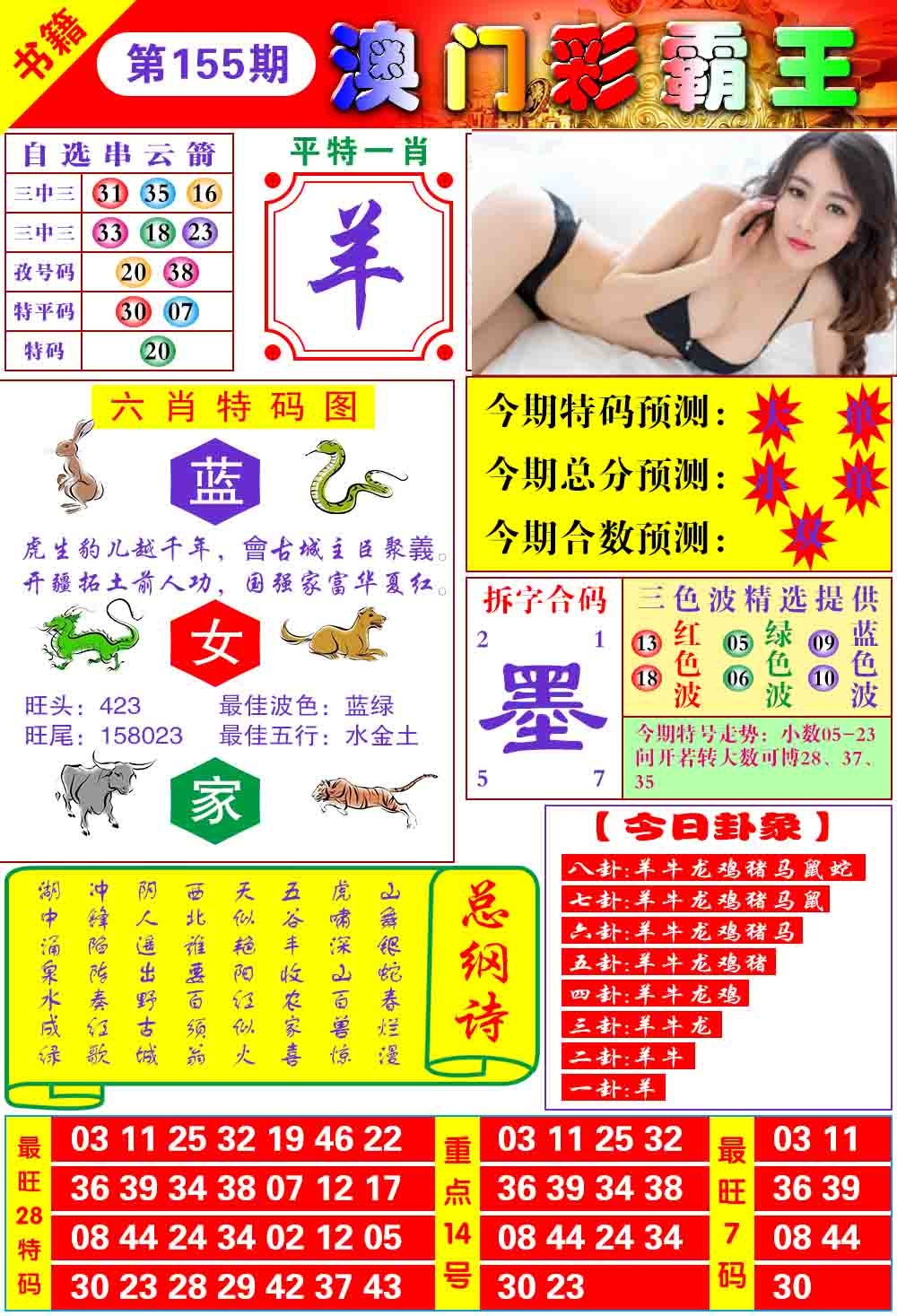 2026155期彩霸王六肖预测